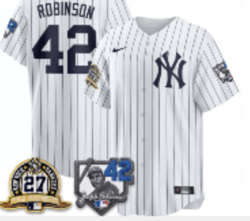 Men New York Yankees #42 Robinson white Game Nike MLB 2026 Jersey 0518003